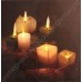 Картина с LED подсветкой: свечи во мраке, выполненная на холсте